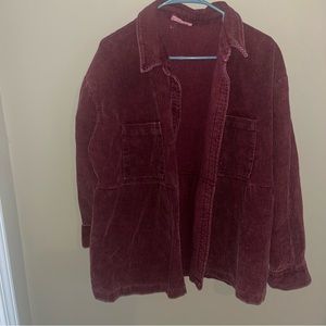 Magenta Ribbed Shacket